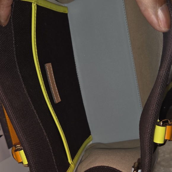 Tory Burch NWOTs Canvas Colorblock Tote - Picture 11 of 14